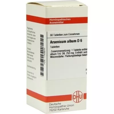 ARSENICUM ALBUM D 6 tabletter, 80 stk ARSENICUM ALBUM D 6 tabletter, 80 stk