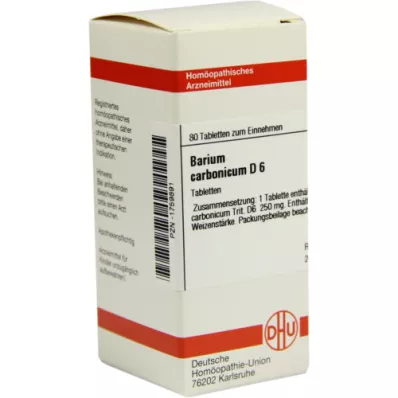 BARIUM CARBONICUM D 6 tabletter, 80 stk