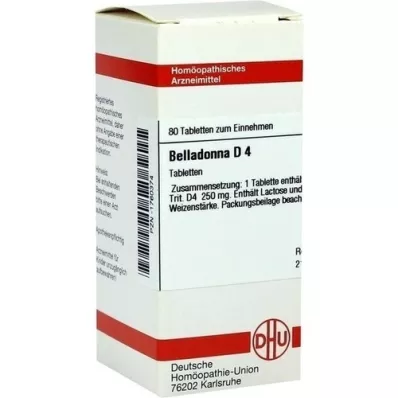 BELLADONNA D 4 tabletter, 80 stk BELLADONNA D 4 tabletter, 80 stk