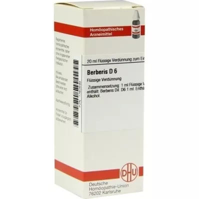BERBERIS D6 Fortynning, 20 ml BERBERIS D6 Fortynning, 20 ml
