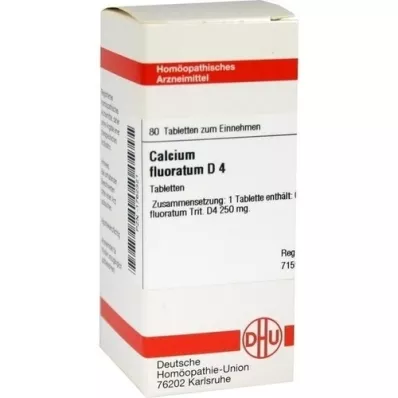 CALCIUM FLUORATUM D 4 tabletter, 80 stk CALCIUM FLUORATUM D 4 tabletter, 80 stk