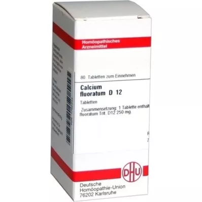 CALCIUM FLUORATUM D 12 tabletter, 80 stk CALCIUM FLUORATUM D 12 tabletter, 80 stk