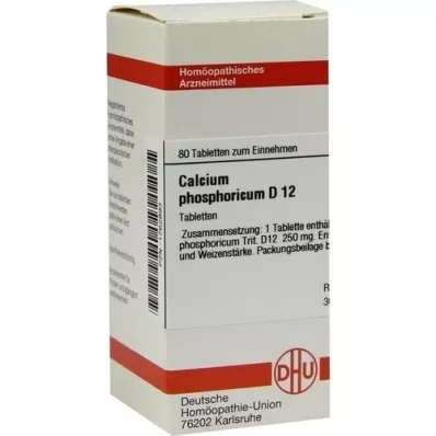 CALCIUM PHOSPHORICUM D 12 tabletter, 80 stk CALCIUM PHOSPHORICUM D 12 tabletter, 80 stk