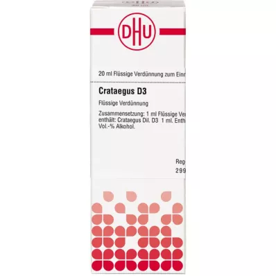 CRATAEGUS D3 fortynning, 20 ml CRATAEGUS D3 fortynning, 20 ml