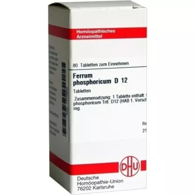 FERRUM PHOSPHORICUM D 12 tabletter, 80 stk