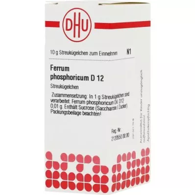 FERRUM PHOSPHORICUM D 12 kuler, 10 g FERRUM PHOSPHORICUM D 12 kuler, 10 g