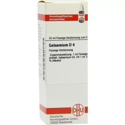 GELSEMIUM D4 fortynning, 20 ml GELSEMIUM D4 fortynning, 20 ml