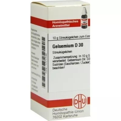 GELSEMIUM D 30 kuler, 10 g