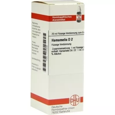 HAMAMELIS D 2 Fortynning, 20 ml HAMAMELIS D 2 Fortynning, 20 ml
