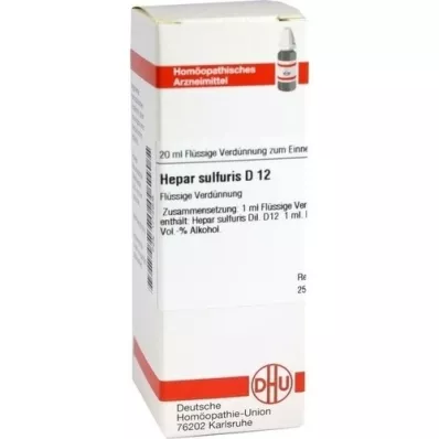 HEPAR SULFURIS D 12 Fortynning, 20 ml HEPAR SULFURIS D 12 Fortynning, 20 ml