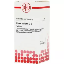 HEPAR SULFURIS D 6 tabletter, 80 stk