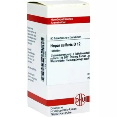 HEPAR SULFURIS D 12 tabletter, 80 stk HEPAR SULFURIS D 12 tabletter, 80 stk