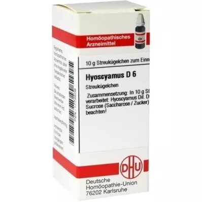 HYOSCYAMUS D 6 kuler, 10 g HYOSCYAMUS D 6 kuler, 10 g