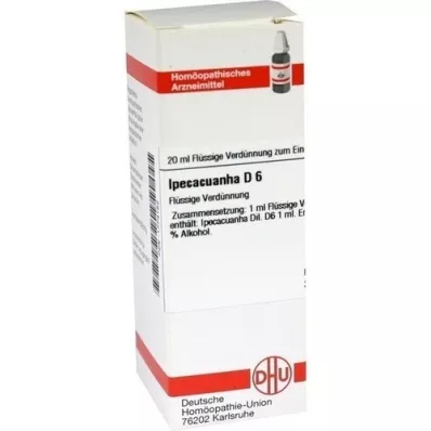 IPECACUANHA D6 Fortynning, 20 ml