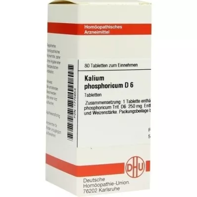 KALIUM PHOSPHORICUM D 6 tabletter, 80 stk KALIUM PHOSPHORICUM D 6 tabletter, 80 stk
