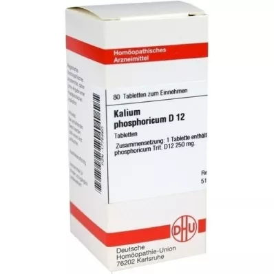 KALIUM PHOSPHORICUM D 12 tabletter, 80 stk