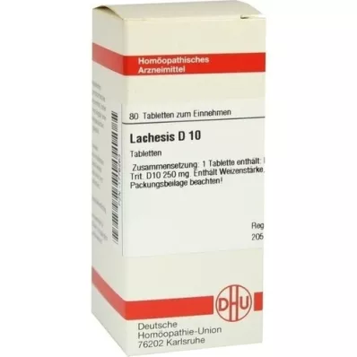 LACHESIS D 10 tabletter, 80 stk LACHESIS D 10 tabletter, 80 stk