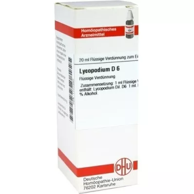 LYCOPODIUM D6 Fortynning, 20 ml LYCOPODIUM D6 Fortynning, 20 ml