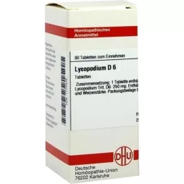 LYCOPODIUM D 6 tabletter, 80 stk