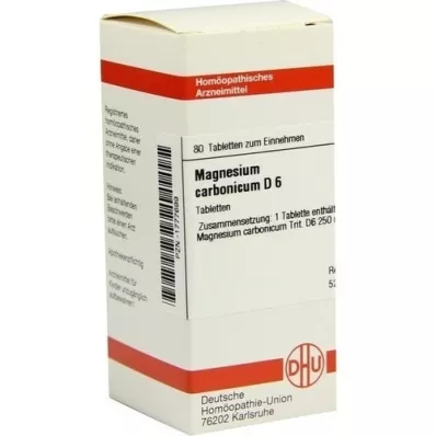 MAGNESIUM CARBONICUM D 6 tabletter, 80 stk MAGNESIUM CARBONICUM D 6 tabletter, 80 stk