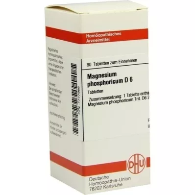 MAGNESIUM PHOSPHORICUM D 6 tabletter, 80 stk