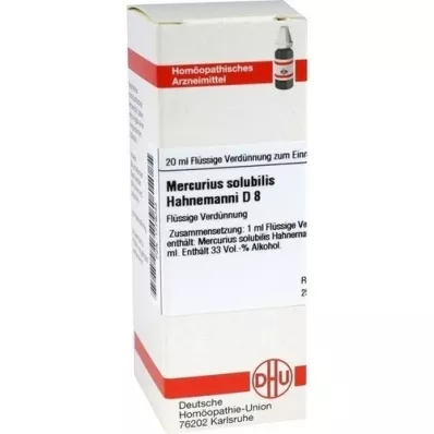 MERCURIUS SOLUBILIS Hahnemanni D 8 Fortynning, 20 ml