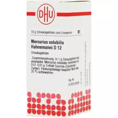 MERCURIUS SOLUBILIS Hahnemanni D 12 kuler, 10 g