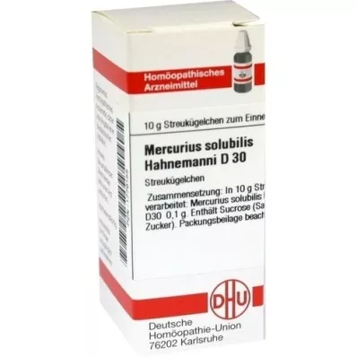 MERCURIUS SOLUBILIS Hahnemanni D 30 kuler, 10 g