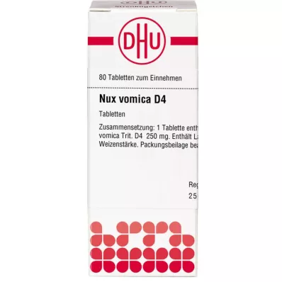 NUX VOMICA D 4 tabletter, 80 stk