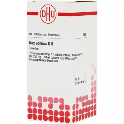 NUX VOMICA D 6 tabletter, 80 stk NUX VOMICA D 6 tabletter, 80 stk