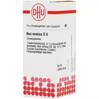 NUX VOMICA D 6 kuler, 10 g NUX VOMICA D 6 kuler, 10 g