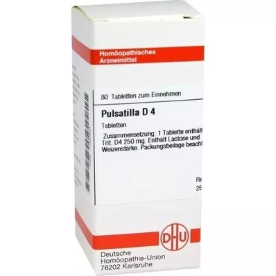 PULSATILLA D 4 tabletter, 80 stk PULSATILLA D 4 tabletter, 80 stk
