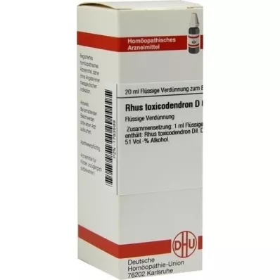 RHUS TOXICODENDRON D6 Fortynning, 20 ml RHUS TOXICODENDRON D6 Fortynning, 20 ml