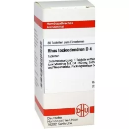 RHUS TOXICODENDRON D 4 tabletter, 80 stk