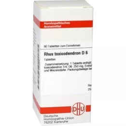 RHUS TOXICODENDRON D 6 tabletter, 80 stk