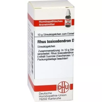 RHUS TOXICODENDRON D 4 kuler, 10 g RHUS TOXICODENDRON D 4 kuler, 10 g
