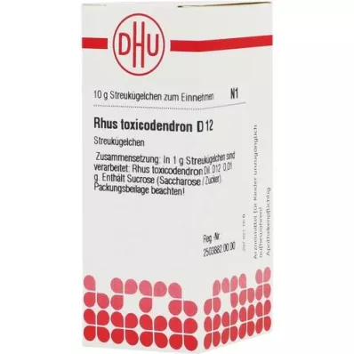 RHUS TOXICODENDRON D 12 kuler, 10 g RHUS TOXICODENDRON D 12 kuler, 10 g