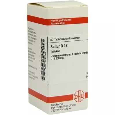 SULFUR D 12 tabletter, 80 stk