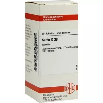 SULFUR D 30 tabletter, 80 stk