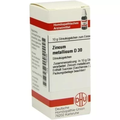 ZINCUM METALLICUM D 30 kuler, 10 g