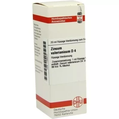 ZINCUM VALERIANICUM D4 fortynning, 20 ml