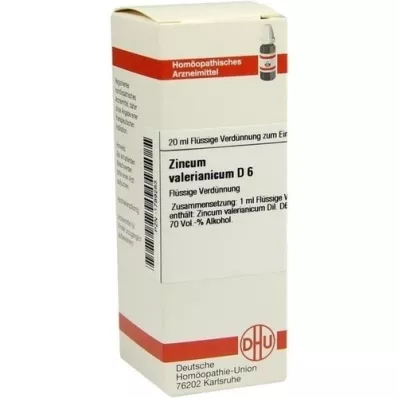 ZINCUM VALERIANICUM D6 Fortynning, 20 ml ZINCUM VALERIANICUM D6 Fortynning, 20 ml