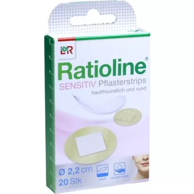 RATIOLINE følsomme gipsstrimler runde, 20 stk RATIOLINE følsomme gipsstrimler runde, 20 stk
