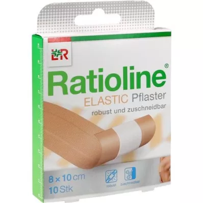 RATIOLINE elastisk hurtigsårbandasje 8 cmx1 m, 1 stk