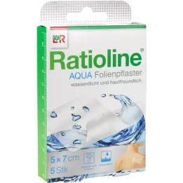 RATIOLINE aqua dusjplaster 5x7 cm, 5 stk