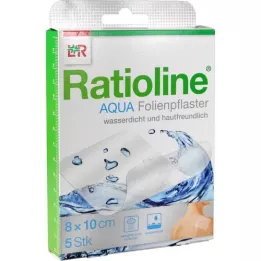 RATIOLINE aqua dusjplaster 8x10 cm, 5 stk