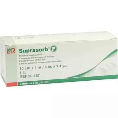 SUPRASORB F Folie sårbandasje 10 cmx1 m diskontinuerlig rull, 1 stk SUPRASORB F Folie sårbandasje 10 cmx1 m diskontinuerlig rull, 1 stk