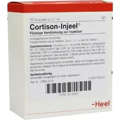 CORTISON Injeel ampuller, 10 stk CORTISON Injeel ampuller, 10 stk