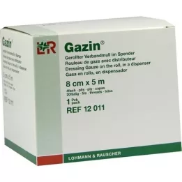 GAZIN Gasbind 8 cm x 5 m, 4-lags rullet, 1 stk