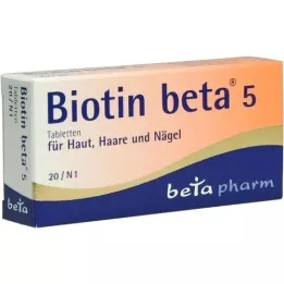 BIOTIN BETA 5 tabletter, 20 stk